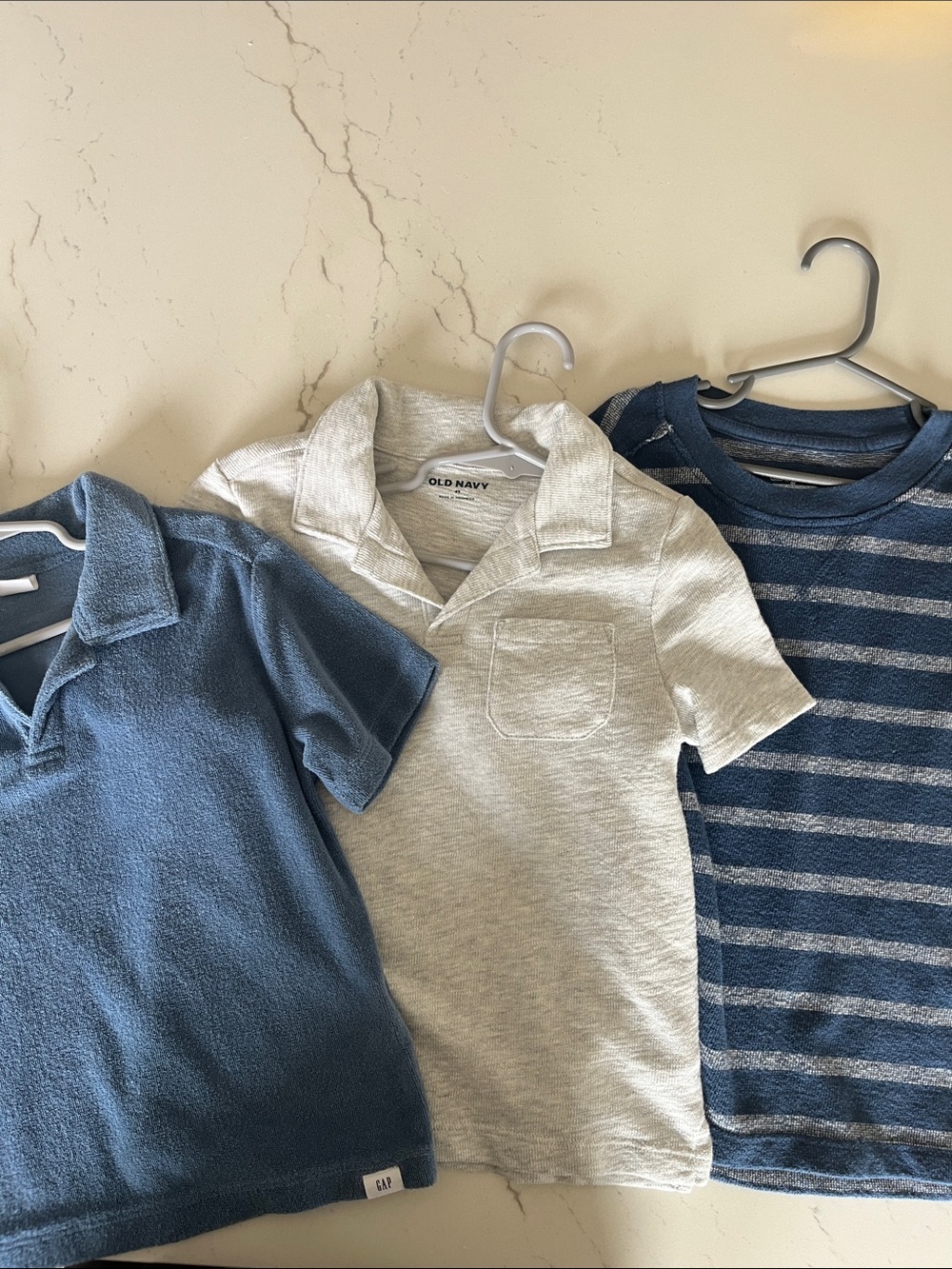 Old Navy Gray Heather Polo Shirt, Gap Terry Polo and Cat & Jack Light weight